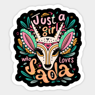 just a girl who loves Saola Sticker